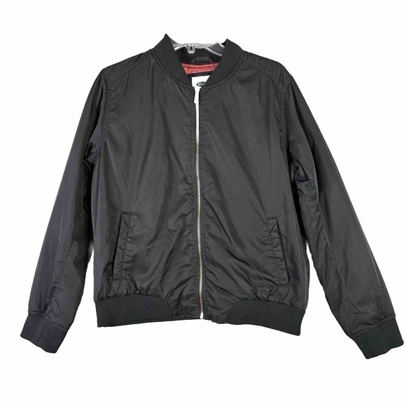 Old Navy Bomber Jacket Women Sz Large Mid-weight Minimalist Classic Soft Cozy - Picture 1 of 13